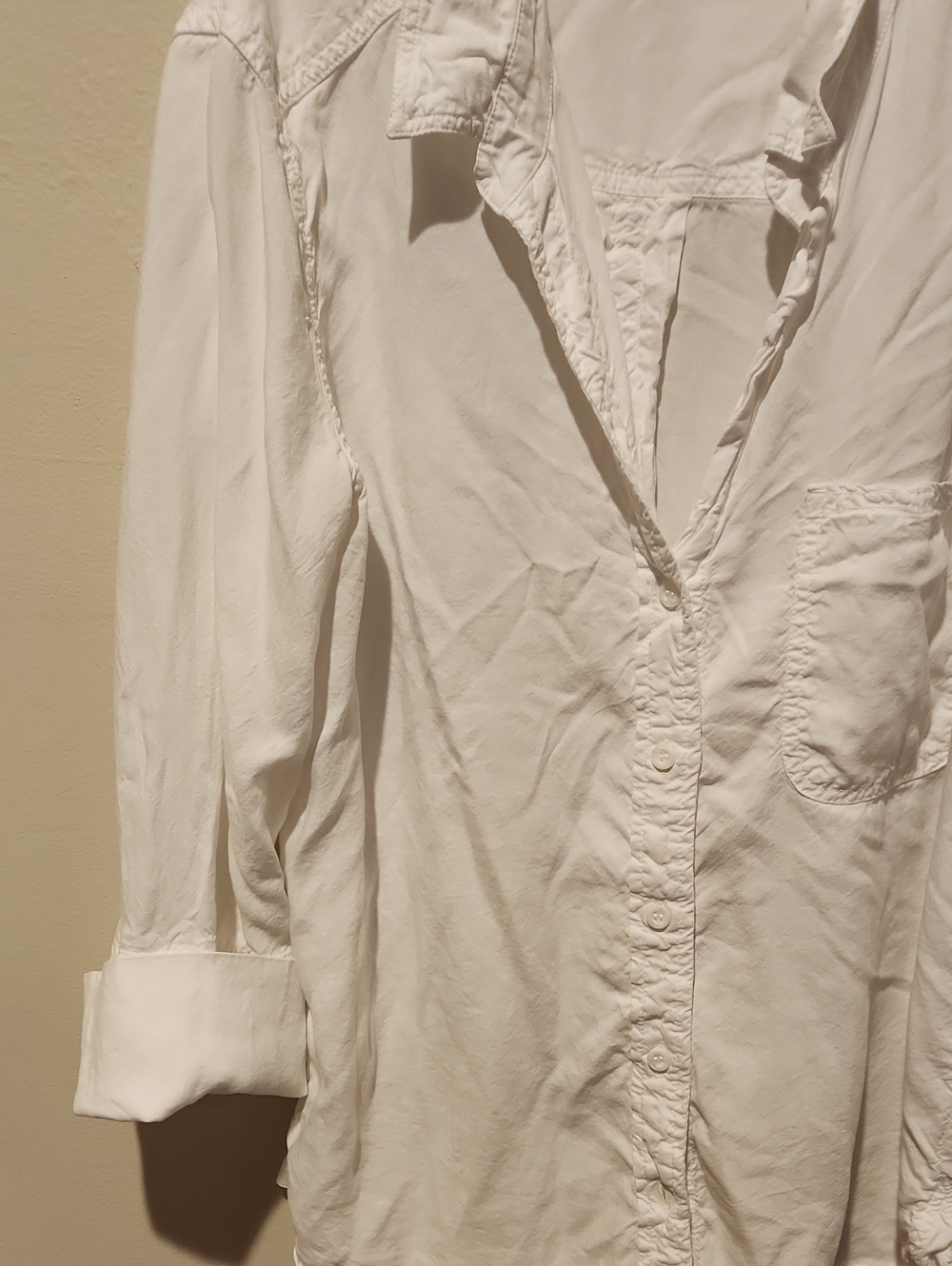 ❤️ ANTHROPOLOGIE CLOTH & STONE SHIRT TAIL BUTTON DOWN TOP / SHIRT, LARGE - Picture 3 of 6